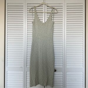A&F Green Mixed Knit Midi Dress